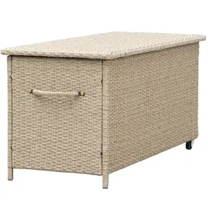 Tejn technorattan kerti láda 55x64x136 natúr kép