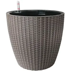 Öntözőrendszeres, rattanhatású virágcserép – 21x20 – HD8051S-BW kép