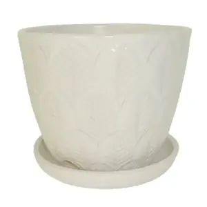 Virágcserép R954-5.5SC-MW 14x14x12 cm fehér kép