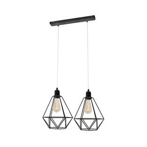 Csillár KARO 2xE27/15W/230V fekete W-L 1311/2 BK kép