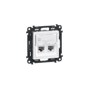 Legrand 75C5UB2 - adat konnektor VALENA LIFE 2xRJ45 class 5E UTP fehér 75C5UB2 kép