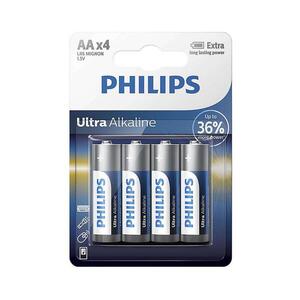 Philips LR6E4B/10 - 4 db alkáli elem AA ULTRA ALKALINE 1, 5V 2800mAh Phil-LR6E4B/10 kép