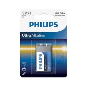 Philips 6LR61E1B/10 - Alkáli elem 6LR61 ULTRA ALKALINE 9V 600mAh Phil-6LR61E1B/10 kép