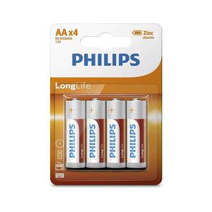 Philips R6L4B/10 - 4 db AA Zn-klorid elem LONGLIFE 1, 5V 900mAh Phil-R6L4B/10 kép
