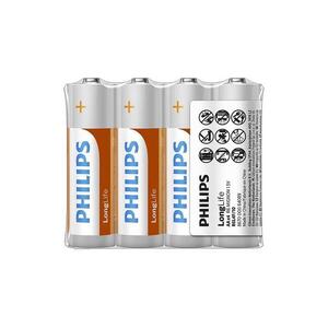 Philips R6L4F/10 - 4 db AA Zink-klorid elem LONGLIFE 1, 5V 900mAh Phil-R6L4F/10 kép
