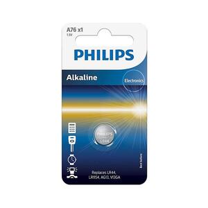Philips A76/01B - MINICELLS 1, 5V 155mAh gombelem alkáliás elem Phil-A76/01B kép