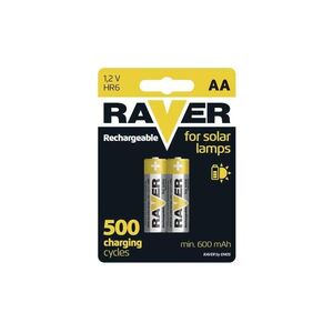 2 db tölthető elem AA RAVER NiMH/1, 2V/600 mAh B7426 kép