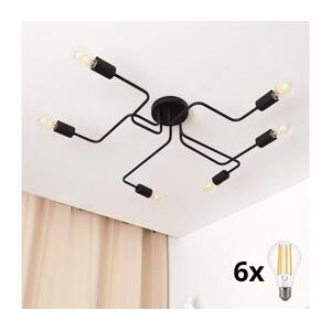 LED Felületre szerelhető csillár TUBE 6xE27/15W/230V P-1924/6 BK kép