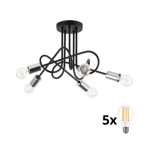 Csillár OXFORD 5xE27/15W/230V W-2016/5 BK+CH/H kép