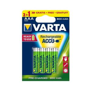 Varta 5670 - 3+1 db tölthető elem ACCU AAA Ni-MH/800mAh/1, 2V 56703101494 kép