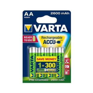 Varta 5716 - 4 db újratölthető AA NiMH akkumulátor 2600mAh 1, 2V 5716101404 kép