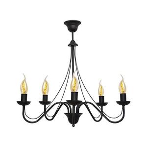 Csillár zsinóron MALBO II 5xE14/10W/230V W-2940/5 BK kép