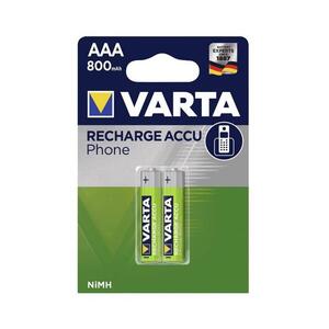 Varta 58398 - 2 db újratölthető AAA NiMH akkumulátor 800mAh 1, 2V 58398101402 kép