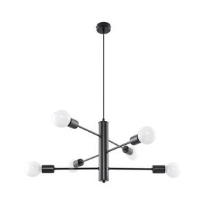 Csillár zsinóron DUOMO 6 6xE27/60W/230V fekete SL.0305 kép