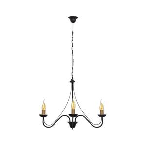Csillár láncon MALBO 3xE14/60W/230V W-2910/3 BK+GO kép