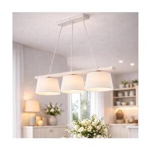 AIDA függeszték kötéllel, 3x E27/60W/230V, Ø 25 cm, tölgy/fehér LD 3.98 BIAŁY kép