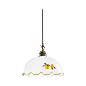 Kolarz 731.30.117 - Zsinóros függőlámpa NONNA 1xE27/75W/230V Ø 30 cm, citrommintás 731.30.117 kép