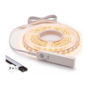 SmartLED SZETT 1x LED szalag érzékelővel FLEX LED/3, 6W/4xAA 2 m + 2x beépíthető profil 1 m 2xSD0029+1xP227986 kép