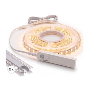 SmartLED SZETT 1x LED szalag érzékelővel FLEX LED/3, 6W/4xAA 2 m + 2x 1 m beépíthető profil 2xSD0106+1xP227986 kép