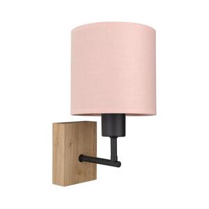 Brilagi - Fali lámpa BOBO WOOD 1xE27/25W/230V tölgy/fekete/rózsaszín BG1561+BG5582 kép