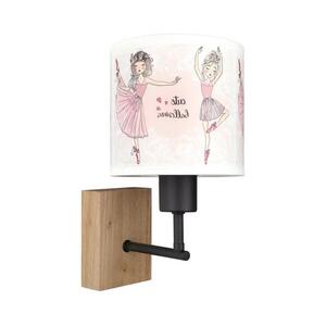 Brilagi - BOBO WOOD fali lámpa 1xE27/25W/230V tölgy/fekete/fehér/rózsaszín/balerinacipők BG1561+BG5591 kép