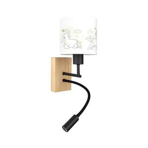 Brilagi - LED Flex. lámpa BOBO WOOD 1xE27/25W/230V + LED/3W tölgy/fekete/fehér/jedn. BG1564+BG5579 kép