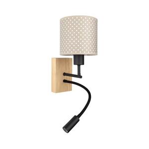 Brilagi - BOBO WOOD LED flexibilis lámpa 1xE27/25W/230V + LED/3W tölgy/fekete/bézs/pöttyös. BG1564+BG5581 kép