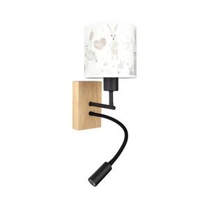 Brilagi - LED Flex. lámpa BOBO WOOD 1xE27/25W/230V + LED/3W tölgy/fekete/fehér/királyi. BG1564+BG5584 kép
