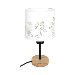 Brilagi - Asztali lámpa BOBO WOOD 1xE27/25W/230V tölgy/fekete/fehér/unikornisos BG1567+BG5579 kép