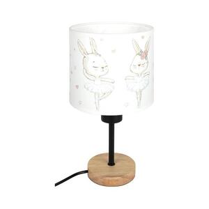 Brilagi - Asztali lámpa BOBO WOOD 1xE27/25W/230V tölgy/fekete/fehér/nyuszis BG1567+BG5580 kép