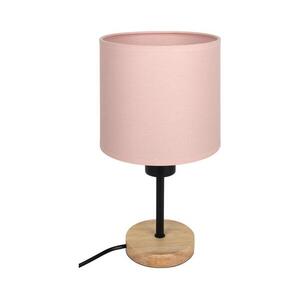 Brilagi - Asztali lámpa BOBO WOOD 1xE27/25W/230V tölgy/fekete/rózsaszín BG1567+BG5582 kép
