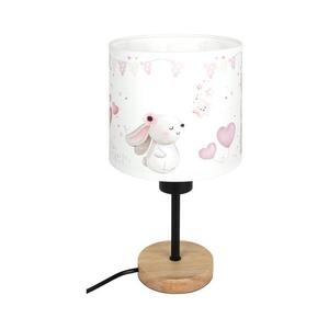 Brilagi - Asztali lámpa BOBO WOOD 1xE27/25W/230V tölgy/fekete/krémszínű/nyuszik BG1567+BG5589 kép