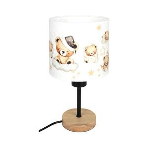 Brilagi - Asztali lámpa BOBO WOOD 1xE27/25W/230V tölgy/fekete/fehér/macis BG1567+BG5590 kép