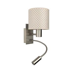 Brilagi - LED Flex lámpa BOBO 1xE27/25W/230V + LED/3W matt króm/bézs/pöttyös BG1556+BG5581 kép
