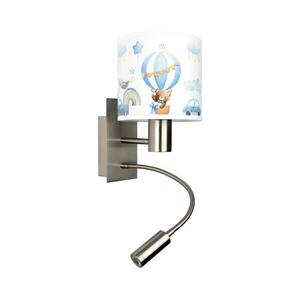 Brilagi - BOBO LED flexibilis lámpa 1xE27/25W/230V + LED/3W króm/fehér/kék/mackó BG1556+BG5585 kép