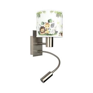 Brilagi - LED Flex. lámpa BOBO 1xE27/25W/230V + LED/3W m. króm/fehér/zöld/dzsungel BG1556+BG5588 kép