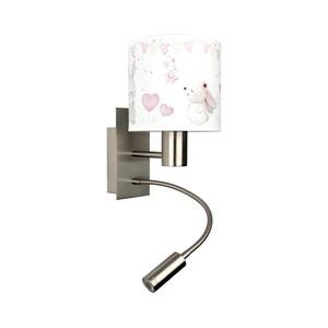 Brilagi - LED Flex. lámpa BOBO 1xE27/25W/230V + LED/3W m. króm/krémszínű/nyuszik BG1556+BG5589 kép