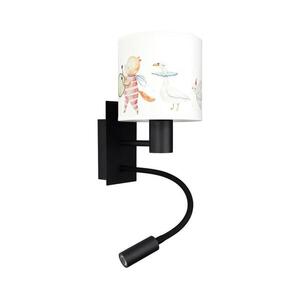 Brilagi - LED flexibilis lámpa BOBO 1xE27/25W/230V + LED/3W fekete/fehér/állatmintás BG1558+BG5576 kép