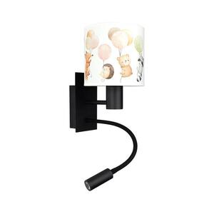 Brilagi - BOBO LED flexibilis lámpa 1xE27/25W/230V + LED/3W fekete/fehér/állatmintás BG1558+BG5577 kép