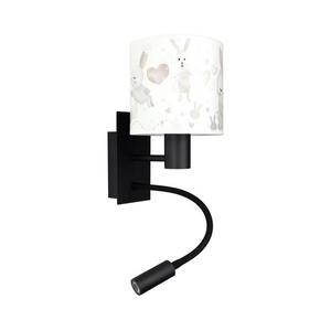 Brilagi - LED flexibilis lámpa BOBO 1xE27/25W/230V + LED/3W fekete/fehér/nyuszis BG1558+BG5584 kép