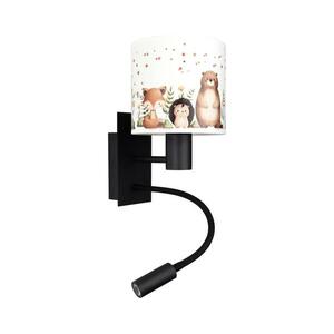 Brilagi - LED Flex. lámpa BOBO 1xE27/25W/230V + LED/3W fekete/fehér/állatkás BG1558+BG5587 kép