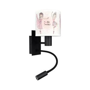 Brilagi - LED Flex. lámpa BOBO 1xE27/25W/230V + LED/3W fekete/fehér/rózsaszín/balettmintás BG1558+BG5591 kép