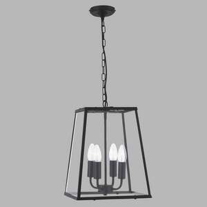 Függőlámpa Lantern, fekete, 4-izzós kép