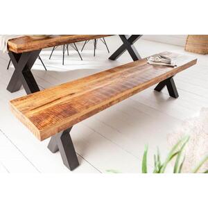IRON CRAFT barna mangófa ülőpad 160cm kép