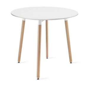 KAMI fehér kerek étkezőasztal 80x80 cm kép