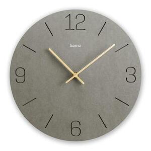 Hama Crete Falióra, vésett számok, halk járású, MDF, sötétszürke, 30 cm kép