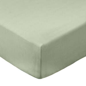 Zöld gumis pamut-perkál lepedő 90x190 cm Cotton Percale – Bianca kép