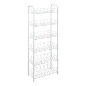 Fehér fém polcos állvány 41x104x23 cm Monaco – Metaltex kép