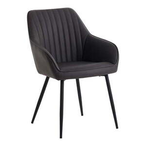 Sötétszürke kárpitozott karfás étkezőfotel szett 2 db-os Nolan Stripe – Unique Furniture kép