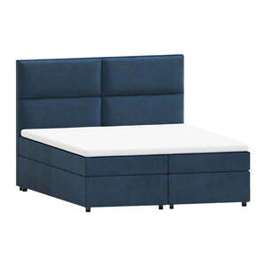 Sötétkék ágyneműtartós boxspring ágy 160x200 cm Rico – Ropez kép